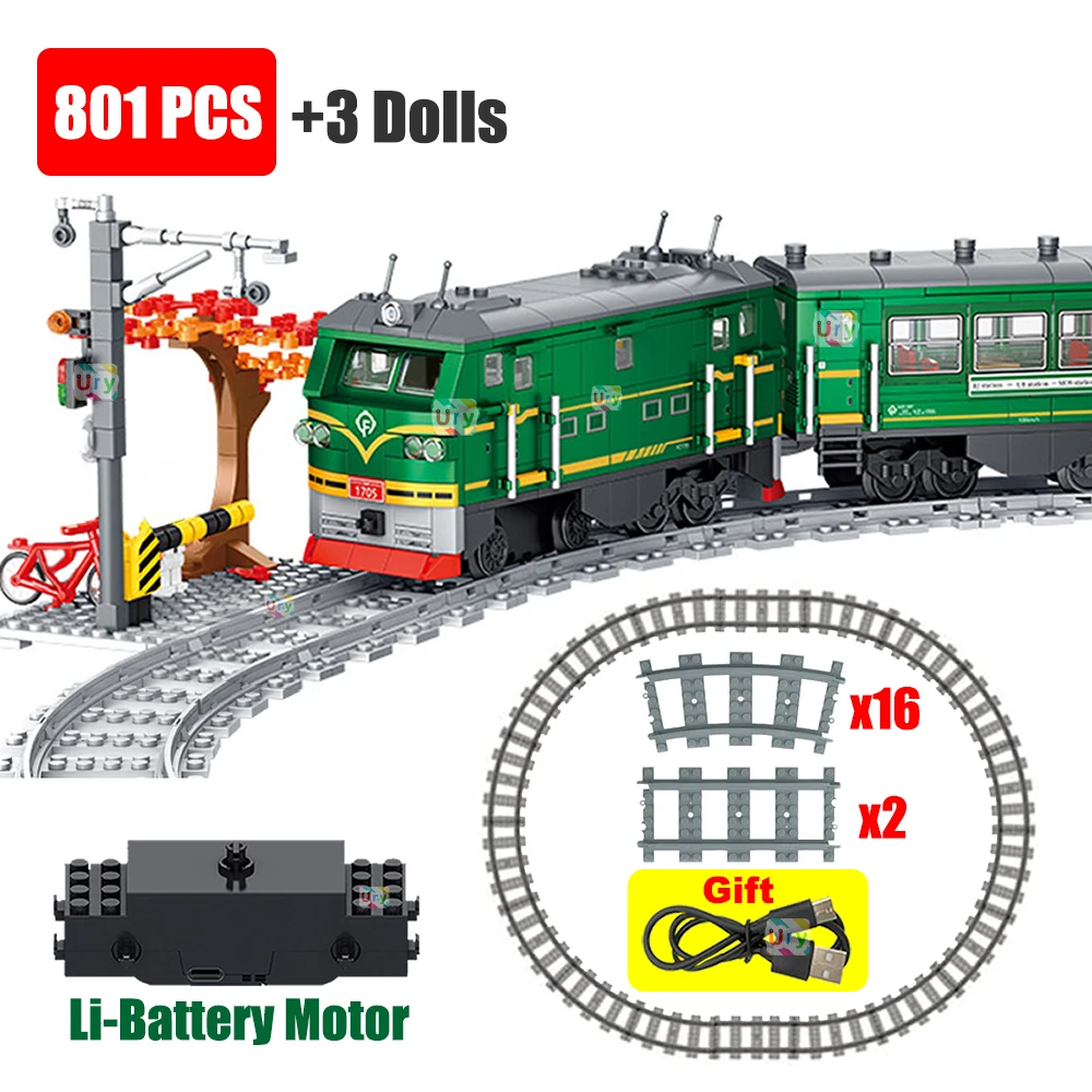 Power Tools Lego - Technical Retro Green Steam Train City