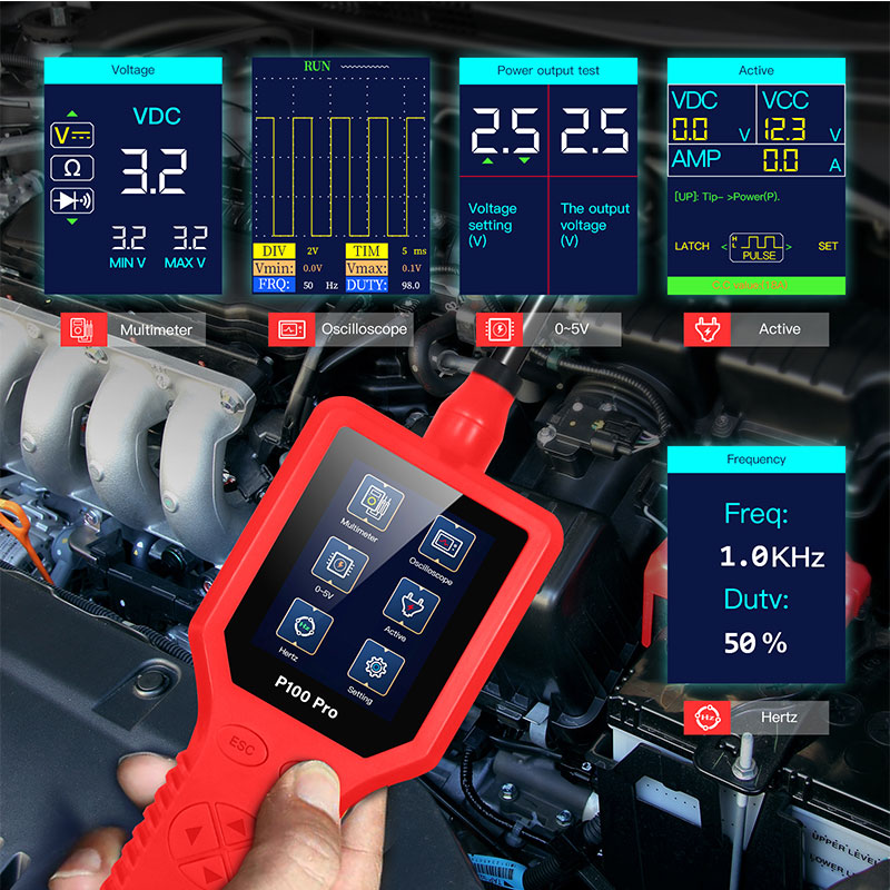 Power Tools Red - Newest Topdiag Power Probe P100 Pro