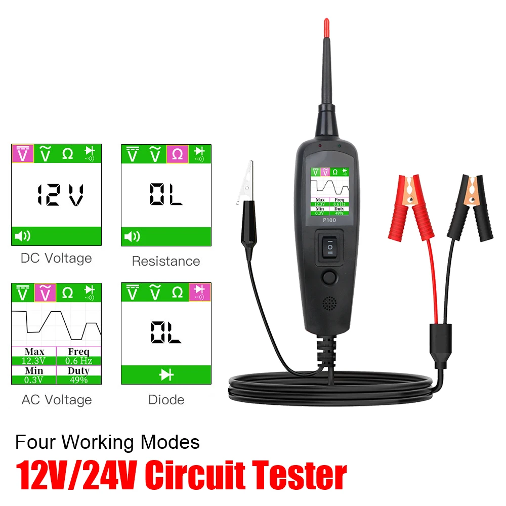 Kit Power Tools - P100 Automotive Circuit Tester 12V 24V