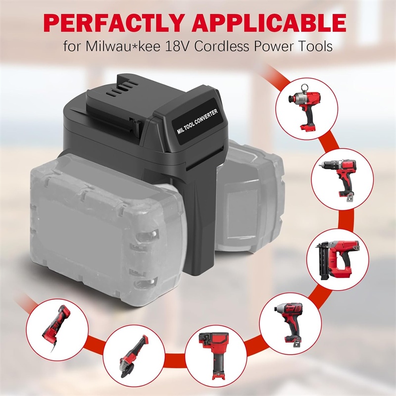 2 in 1 Battery Adapter for Mil - Power Tools Red review and price
