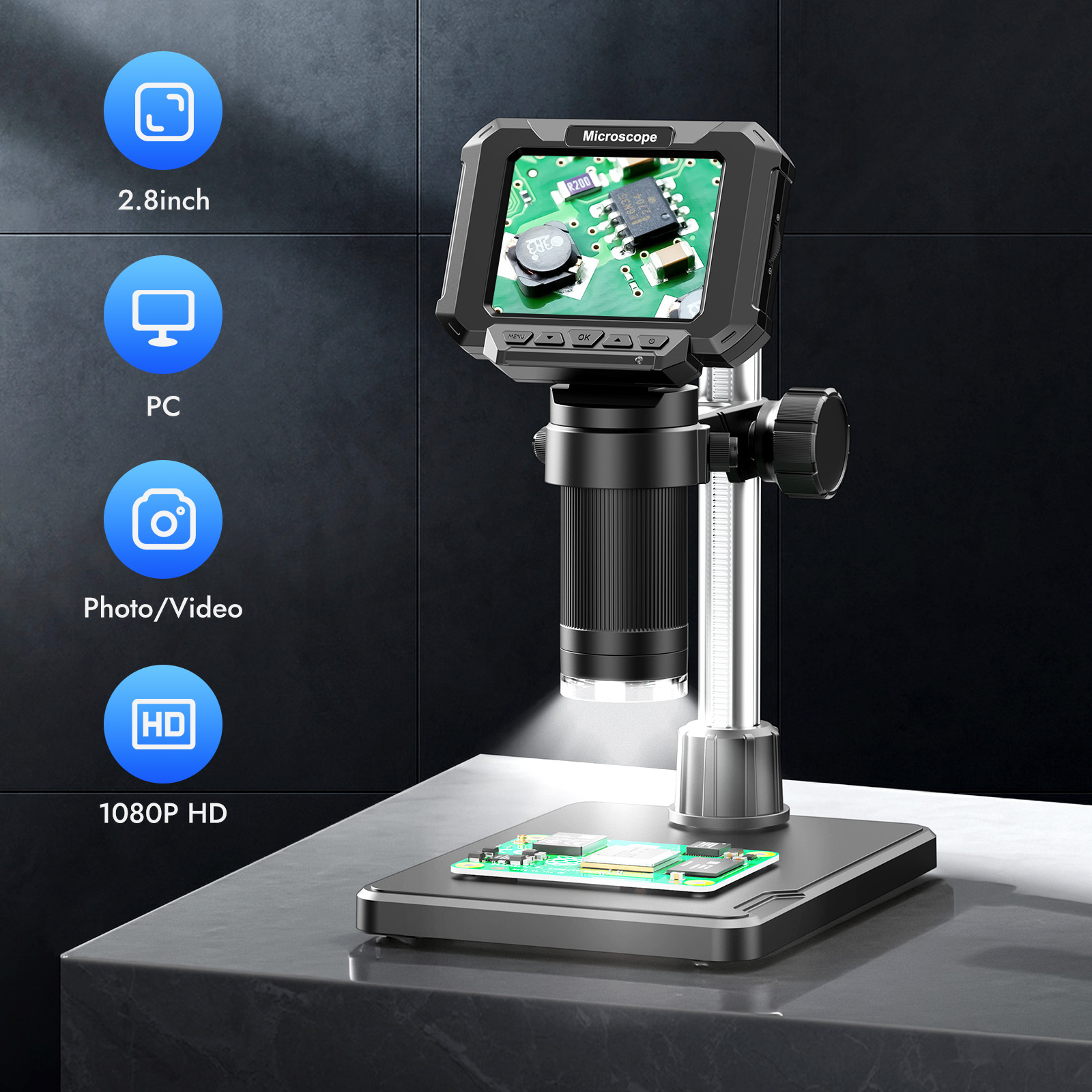 2.8inch Digital Coin Microscop - Power Tools Video review and price