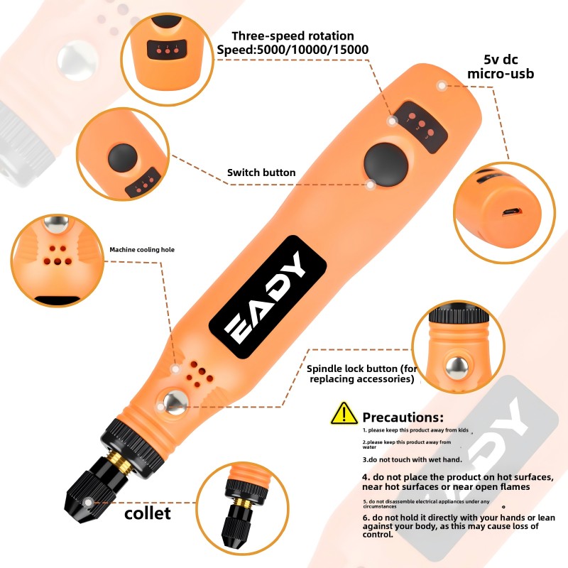 USB Cordless Rotary Tool Kit – - Kit Power Tools review and price