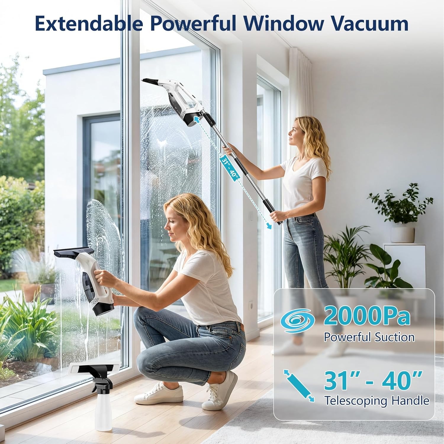 2000Pa Handheld Window Vacuum  - Kit Power Tools review and price