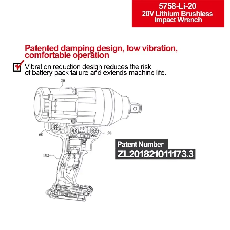 Devon 20V large torque three t - Power Tools Impact Wrench review and price