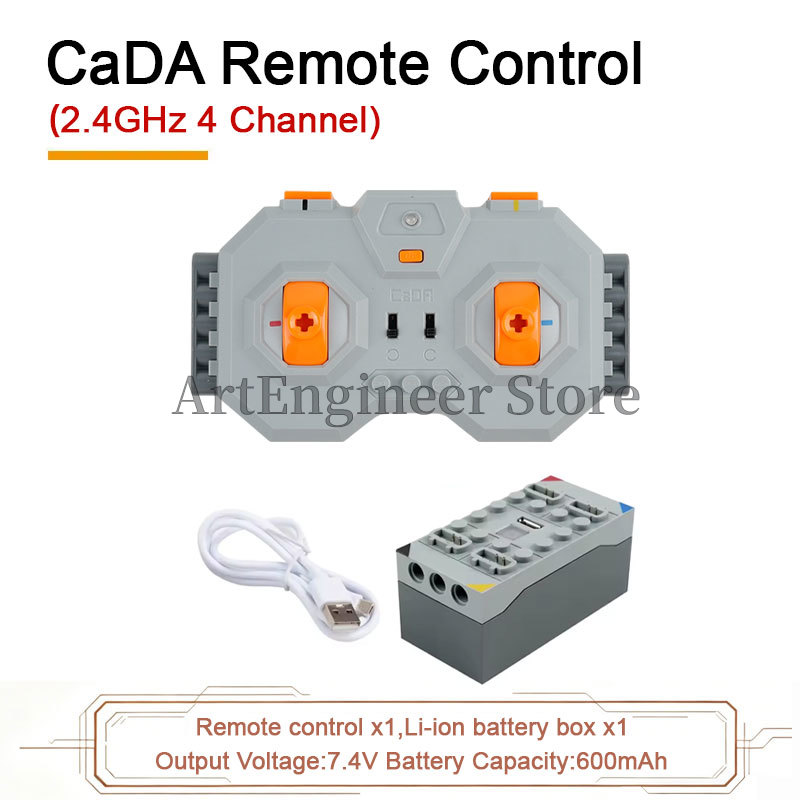 CaDA Power Functions M/L/Servo - Power Tools Lego review and price