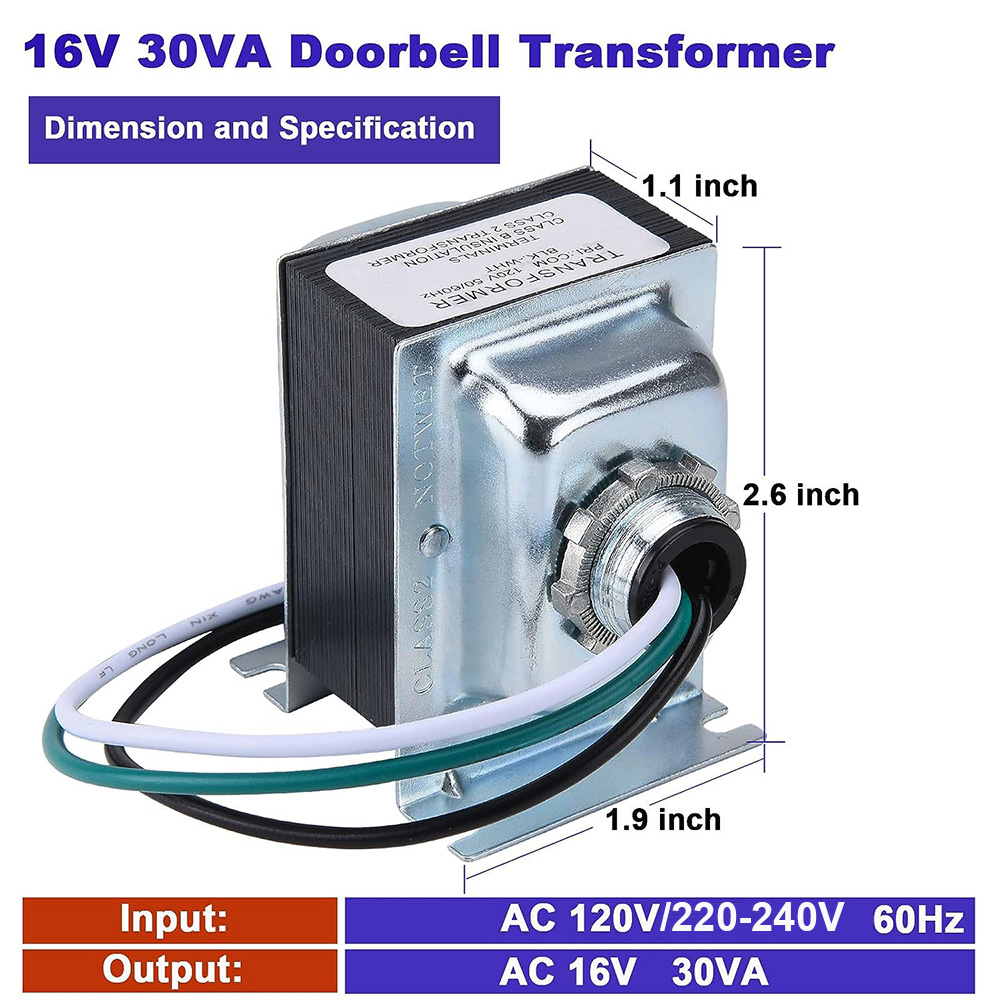 16V 30VA Doorbell Transformer  - Power Tools Video review and price