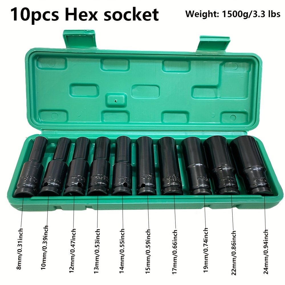 10pcs 1/2 Inch 8-24mm Power So - Power Tools Impact Wrench review and price