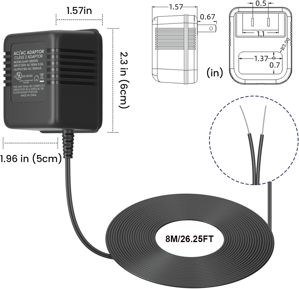 18V 500mA Doorbell Adapter, Vi - Power Tools Video review and price