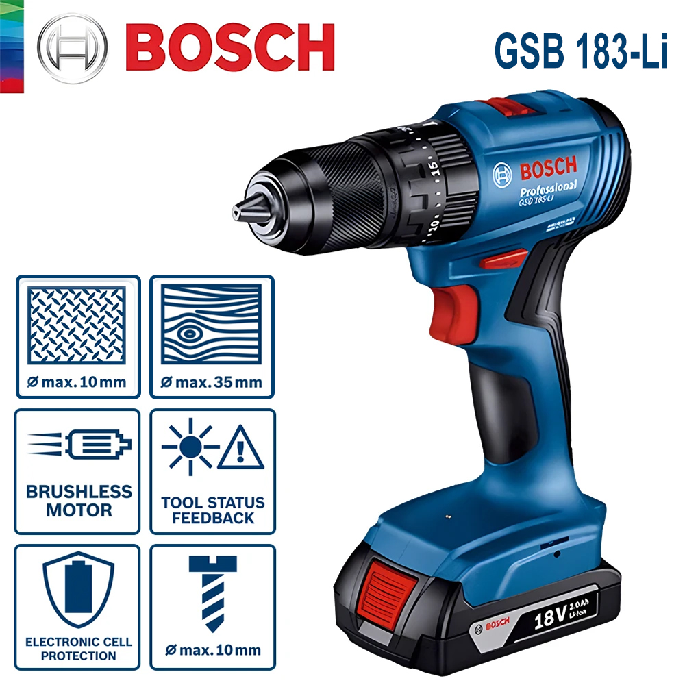 Bosch GSB 183-LI Electric Dril - Power Tools Drill review and price
